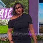 Jennifer’s black off-shoulder fitted dress on The Jennifer Hudson Show