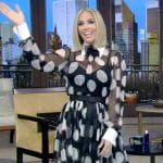 Jenny McCarthy’s black sheer polka dot dress on Live with Kelly and Mark