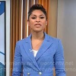 Jericka Duncan’s blue double breasted blazer on CBS Mornings