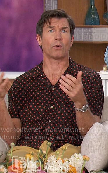 Jerry's star print shirt on The Talk