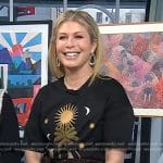 Jill’s black sun print tee and sequin skirt on Today