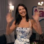 Jacqueline MacInnes Wood’s blue floral dress on The Talk