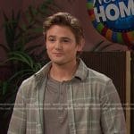 Johnny’s grey plaid shirt on Days of our Lives