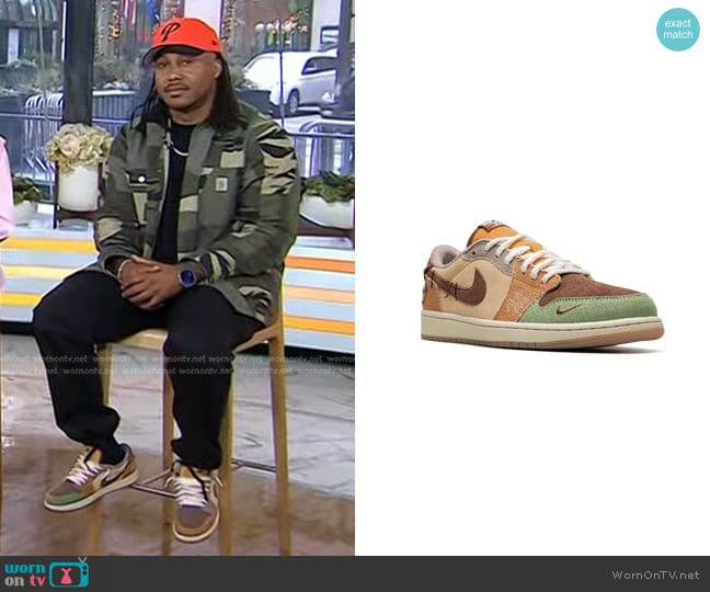 Jordan x Zion Williamson Air Jordan 1 Low OG Voodoo Sneakers worn by Trent Shelton on Today