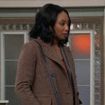 Jordan’s brown plaid coat on General Hospital