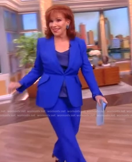 Joy’s blue blazer and pants on The View