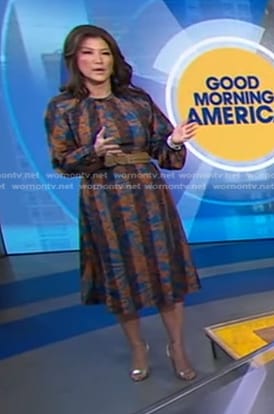 Juju's abstract print dress on Good Morning America