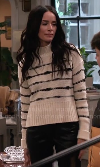 Julia’s striped sweater on Extended Family