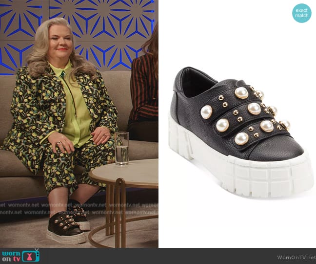 Karl LAgerfeld Catori Embellished Sneakers worn by Gloria McManus (Paula Pell) on Girls5eva