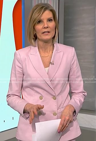 Kate’s pink double breasted blazer and pants on NBC News Daily