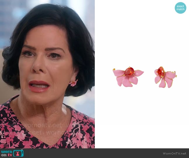 Kate Spade Floral Frenzy Studs worn by Margaret Wright (Marcia Gay Harden) on So Help Me Todd