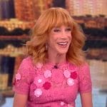 Kathy Griffin’s pink floral lace dress on The View