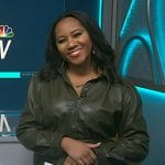 Kay's green leather shirt dress on NBC News Daily
