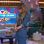 Kelly’s denim dress on The Kelly Clarkson Show