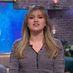 Kelly’s gray space dye dress on The Kelly Clarkson Show