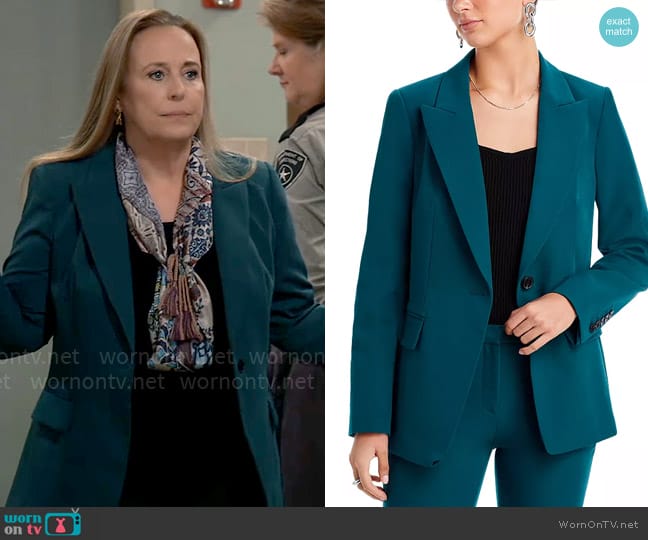 WornOnTV: Laura’s teal green blazer on General Hospital | Genie Francis ...