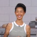 Kristen Kish’s green striped tank on Good Morning America