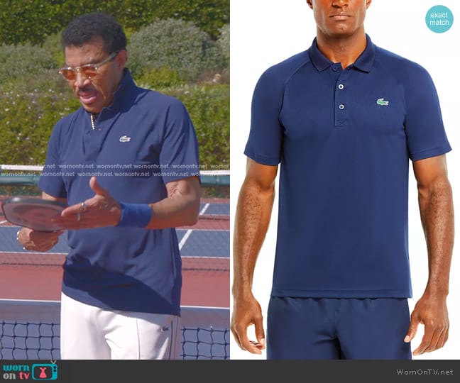 Lacoste Sport Breathable Run-Resistant Interlock Polo Shirt worn by Lionel Richie on American Idol