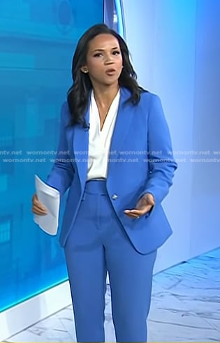 Laura's blue blazer and pants on Today