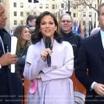 Laura’s lilac wrap coat on Today