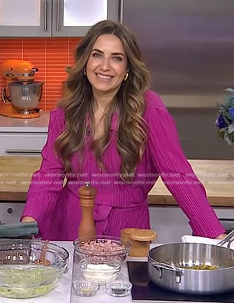 Laura Vitale’s pink wrap dress on Today