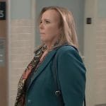 Laura’s teal green blazer on General Hospital