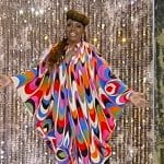 Ledisi’s abstract multicolored kaftan on Tamron Hall Show