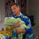 Leo’s van Gogh Starry Night print poncho on Days of our Lives