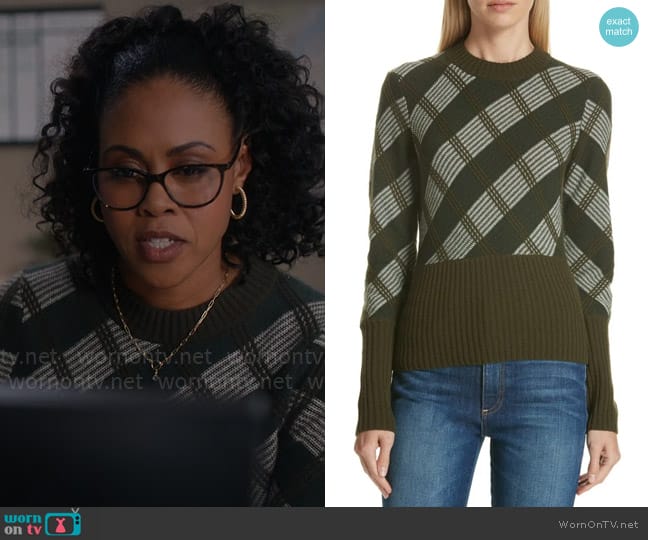 WornOnTV: Alex’s green diagonal check sweater on So Help Me Todd ...