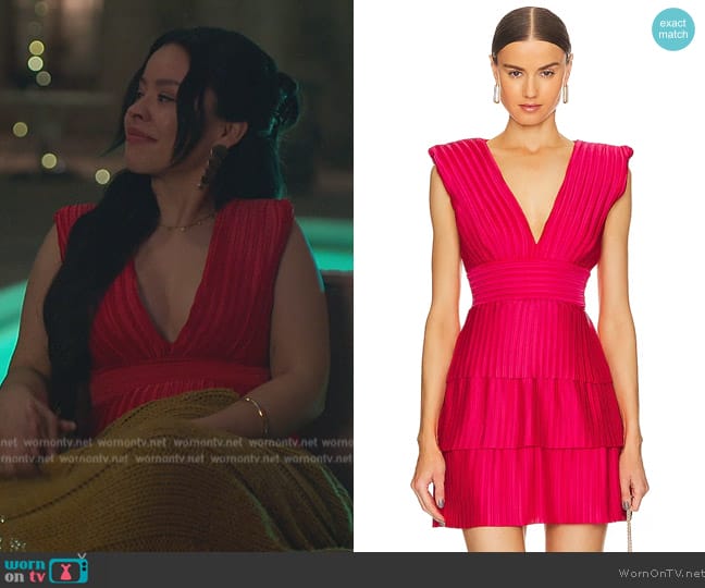 Mariana’s pink pleated dress on Good Trouble