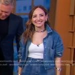 Lilliana Vazquez’s patchwork denim jacket and jeans on Good Morning America