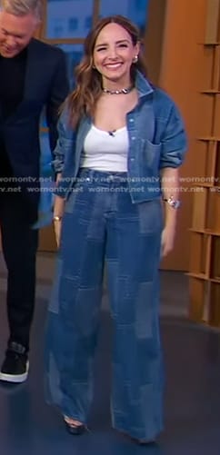 Lilliana Vazquez’s patchwork denim jacket and jeans on Good Morning America