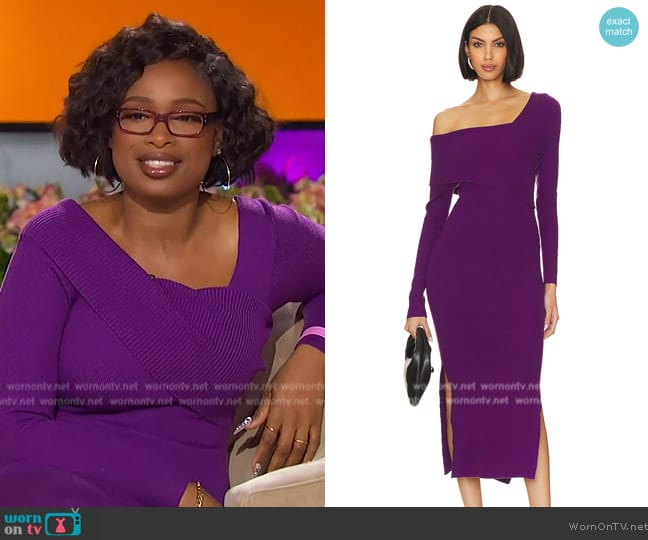 WornOnTV: Jennifer’s purple ribbed dress on The Jennifer Hudson Show ...