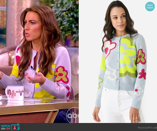 Linga Franca Delia Cardigan worn by Alyssa Farah Griffin on The View