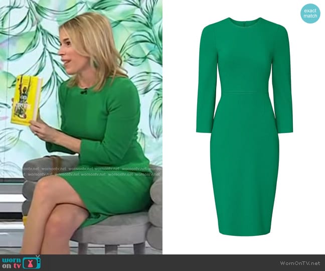 LK Bennett Everett Sheath Dress worn by Allison Pataki on Today