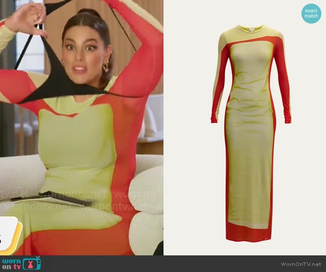 WornOnTV Ashley Graham s lime green and orange mesh dress on CBS Mornings Clothes and Wardrobe from TV