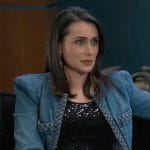 Lois’s denim braid trim jacket on General Hospital