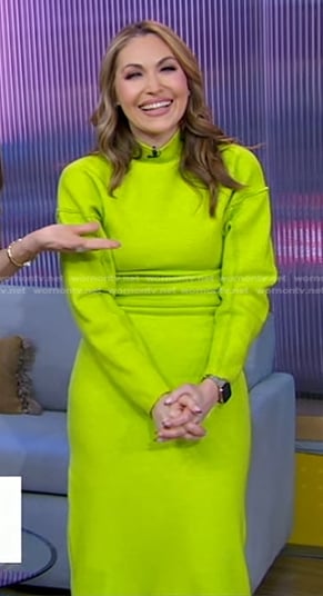 Lori’s yellow sweater dress on Good Morning America