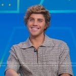 Lukas Gage’s print quater zip shirt on Good Morning America