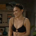 Luna’s black ring cutout swimsuit on The Bold and the Beautiful