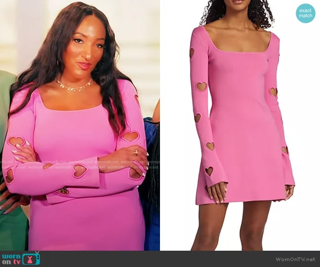 WornOnTV: Malaika Jones’s pink heart cutout dress on Today | Clothes ...