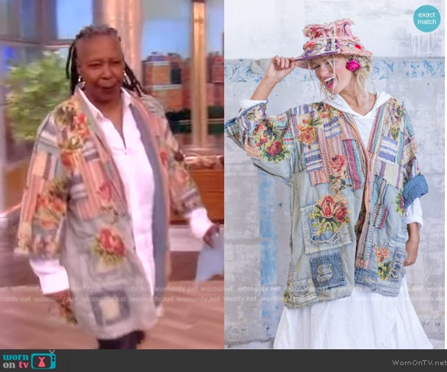 Magnolia Pearl Denim Hippie Kimono worn by Whoopi Goldberg on The View