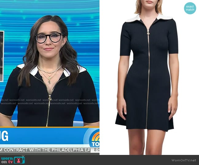 Maje Roseta Rib Dress worn by Savannah Sellers on Today