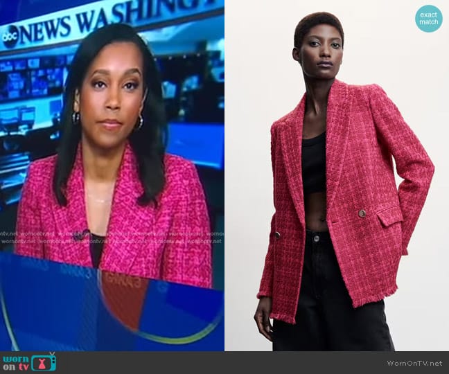 WornOnTV: Rachel’s pink tweed blazer on Good Morning America | Rachel ...