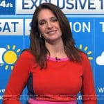 Maria’s red colorblock dress on Today