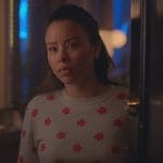 Mariana’s blue star print cropped sweatshirt on Good Trouble