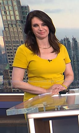 Maria's yellow belted dress on Today