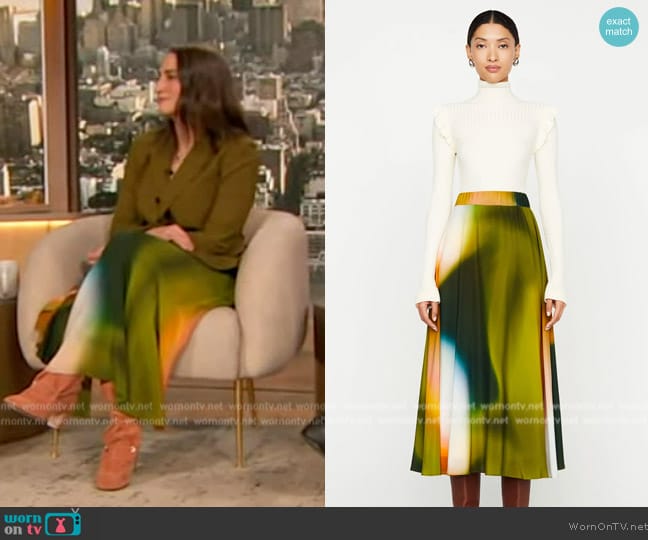 Marie Oliver Cambrie Skirt worn by Sara Bareilles on The Drew Barrymore Show