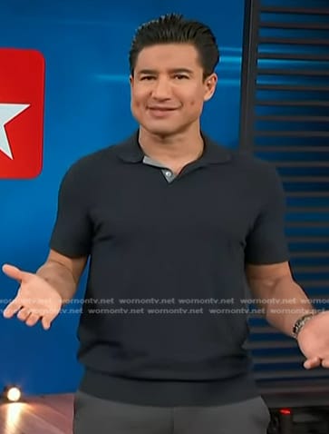 Mario's black polo on Access Hollywood