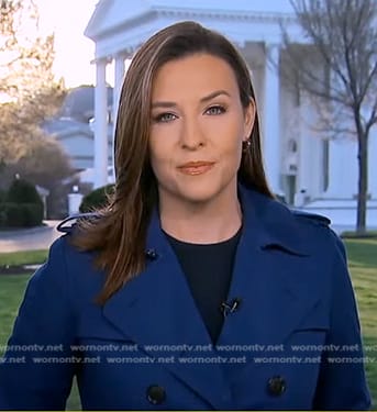 Mary’s blue trench coat on Good Morning America